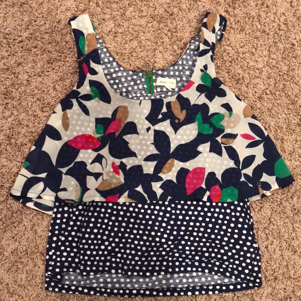 Anthropologie Cotton Flowy Tank